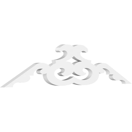 Ekena Millwork Pitch Benson Architectural Grade PVC Gable Pediment, 36"W x 9"H x 1"P (6/12) GPP036X009X100BEN